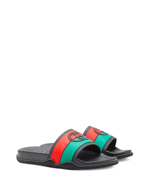 wearring gucci slides in summer|Gucci interlocking slides review.